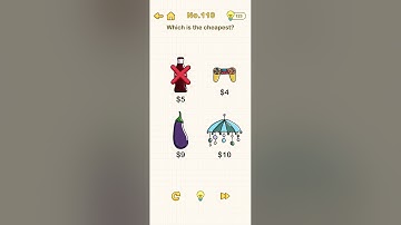 brain out level 110 which is the Cheapest?