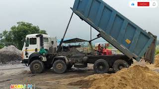 New Tata Track Send Unloading | jcb , tractor, Hayva , case mechine | Manoj JCB #manojprime