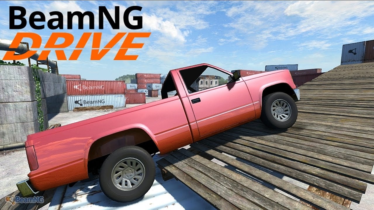 BeamNG DRIVE Alpha Version - Pickup Truck @ The Industrial Site - YouTube