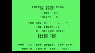 Typed in Game from the Book:- Dynamic games for the TI99/4A (Submarine Commander)