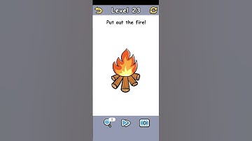 Brain Crack level 23 put out the fire gameplay walkthrough