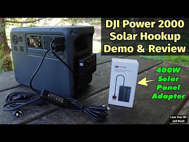 DJI Power 2000 Review Part 2 - Optional Solar Adapter Demos - YouTube