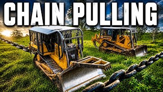 Clearing Wooded Land with Anchor Chain and Bulldozer FAST! 