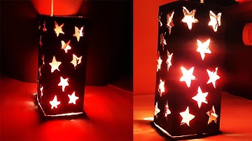How To Make A Starry Cardboard Lampshade - DIY Home Tutorial