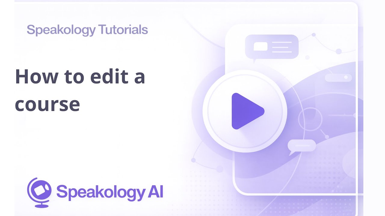 How to edit a course - YouTube