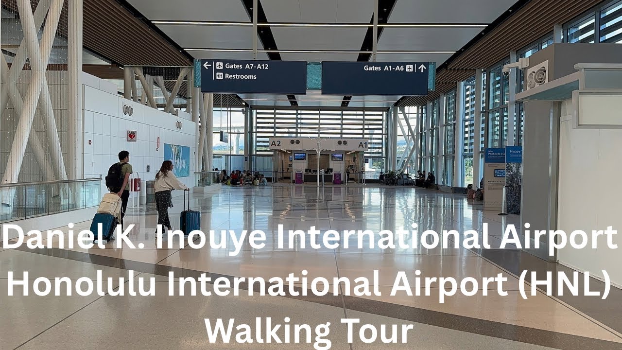 4K Honolulu International Airport (HNL) Daniel K Inouye International Airport Full Walking Tour 2025