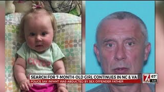 Search for 7-month-old continues in NC and VA