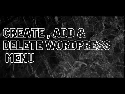 Create,Add and Delete WordPress Menu| #wordpress