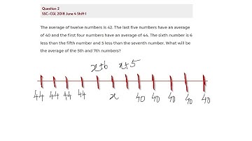 The average of twelve numbers is 42. The last...What will be the average of the 5th and 7th numbers?