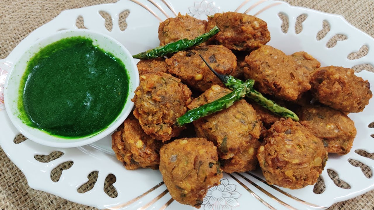 Crispy Masoor Dal Pakoda - Masoor Dal Bhajiya - Masoor Dal Pakode ...