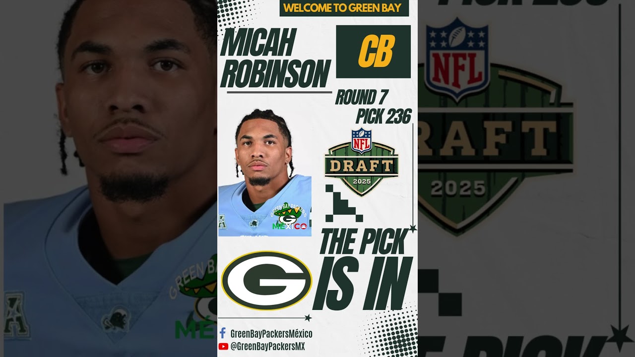Micah Robinson  | CB | Round 7 Pick 236 | Green Bay Packers