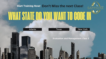 Sapphire ED CDG Class 16 Part 3 E/M Coding