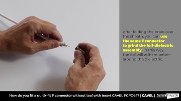 How to fit a quick-fit F connector without tool with insert