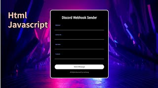 Discord Webhook Sender With html