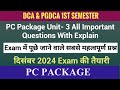 PC PACKAGE MOST IMPORTANT QUESTIONS AND ANSWERS | PC PACKAGE IMPORTANT QUESTIONS FOR DCA & PGDCA 1ST