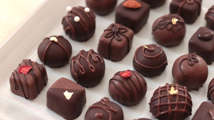 Les truffes en chocolat bicolores