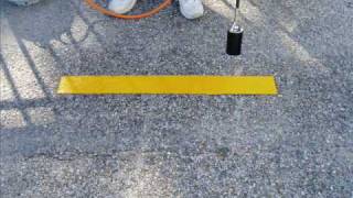 Installing Preformed Thermoplastic Striping
