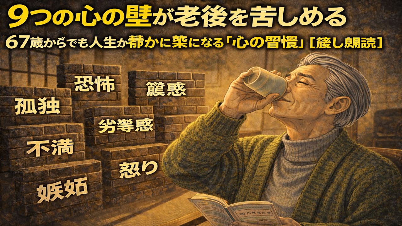 9つの心の壁が老後を苦しめる。67歳からでも人生が静かに楽になる「心の習慣」【癒し朗読】