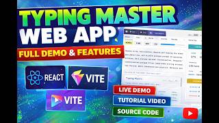 Built a Modern Typing Master App using React + Vite | Live Demo + Source Code + Deployment