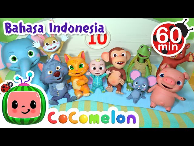 Sepuluh Di Kasur | CoComelon Bahasa Indonesia - Lagu Anak Anak class=