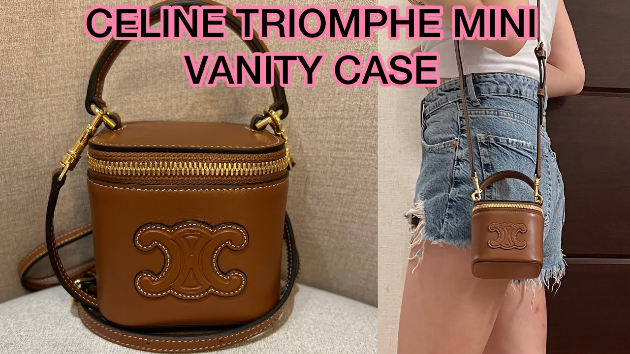 How big is the CELINE TRIOMPHE MINI VANITY CASE? : See up close