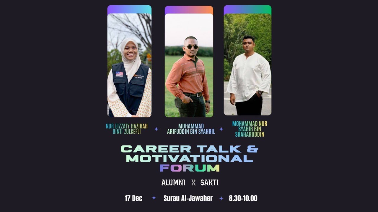 CAREER TALK AND MOTIVATIONAL FORUM 2025 EPISOD 3