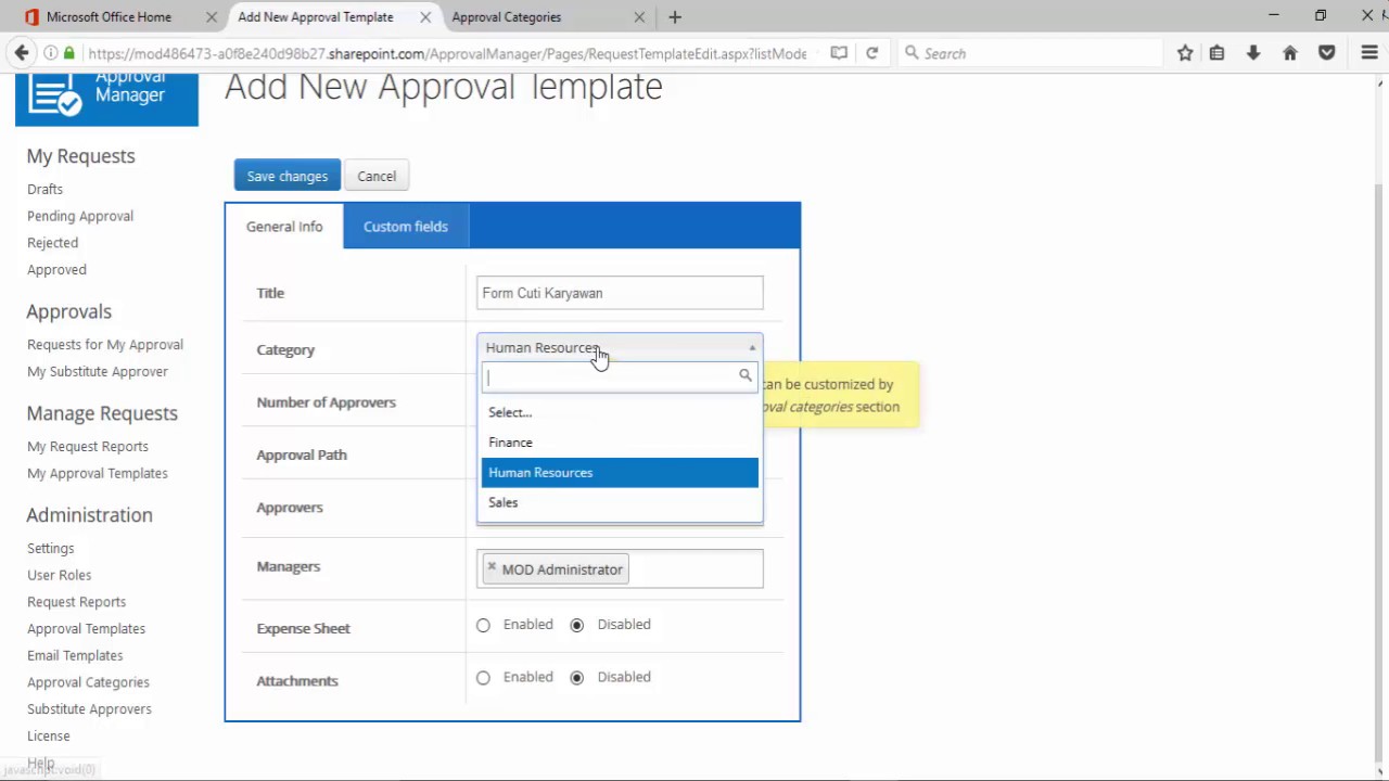 Microsoft Cloud  Approval Workflow on Sharepoint Online 