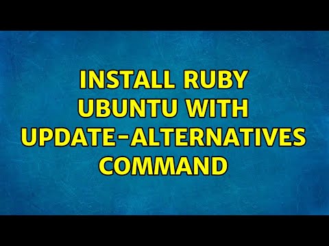 Install Ruby Ubuntu With update-alternatives Command