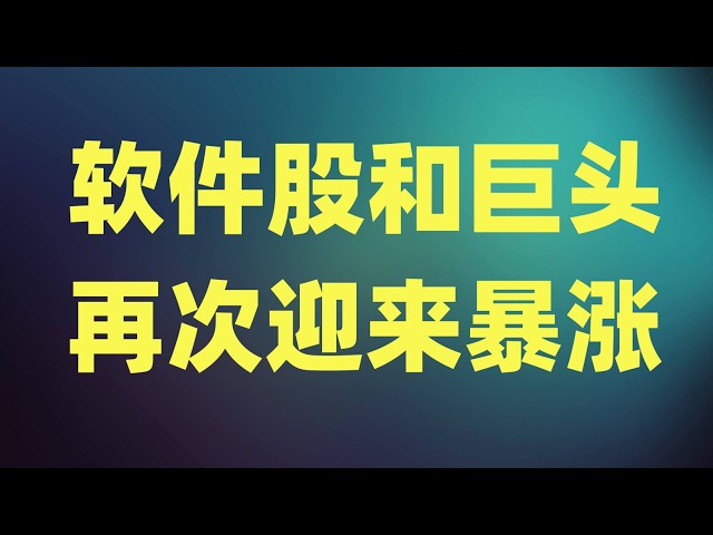 财政部和大投行集体护盘，软件股和巨头再次迎来暴涨，美股彻底进入量化主导时代！