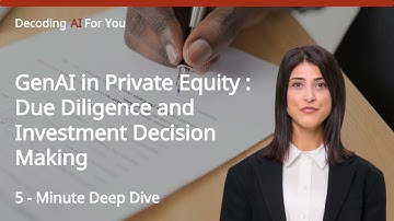 Generative AI in Private Equity : Due Diligence and Investment Decision Making