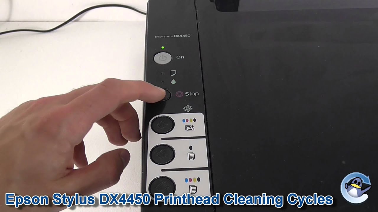 Epson Stylus DX4450: How to do Head Cleaning Cycles - YouTube