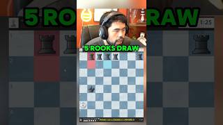 Hikaru's 5 Rooks Draw #shorts #chess #hikarunakamura #magnuscarlsen