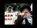 Rabbi Weiss speaking at "All Out for Palestine: July 4th Rally"