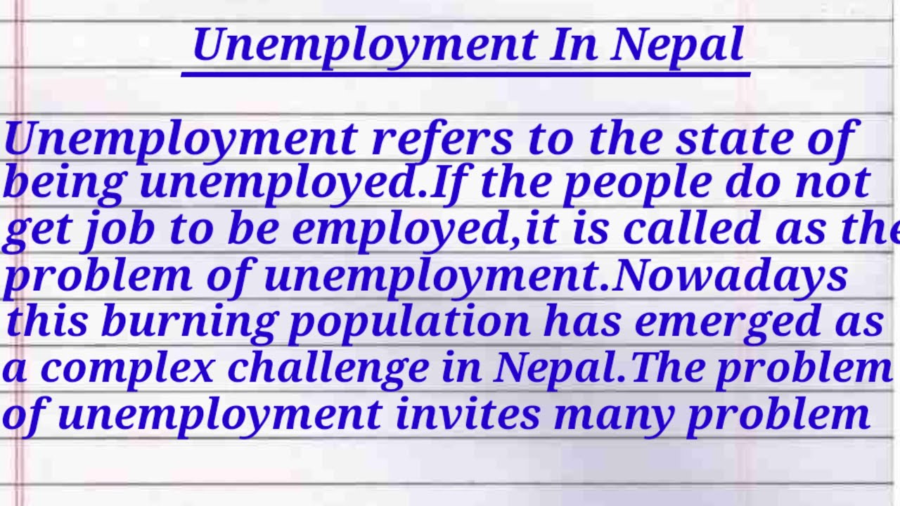 essay unemployment in nepal
