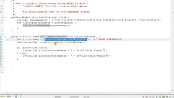 HOW TO VALIDATE PHONE NUMBER USING  REGEX IN JAVA
