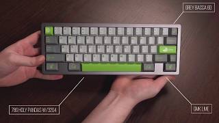 Grey Bacca60 with lubed 78g Holy Pandas Typing Sounds