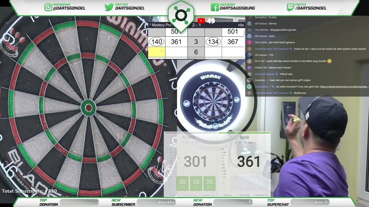 New Update 10 Darter tegen 2 spelers tegelijkertijd #180 #10darts #simuldarts #live