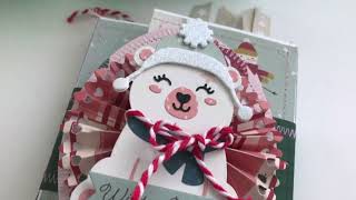 Tri-Fold Pocket Folder ft. Scrap Diva Designs | Christmas Tags | DieCuts | Folio | Flipbook