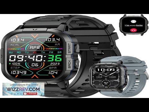 Video Smart Watch for Men Fitness Tracker: Military Waterproof Make Answer Call Digital