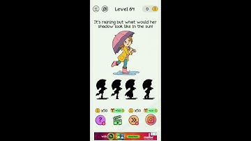 Braindom 2 Level  64  || Its raining but what would her shadow look like in the sun