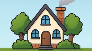 Kolay Karakalem Çizim Fikirleri - Yeni Başlayanlar Için Adım Adım Ev Resmi Nasıl Çizilir.