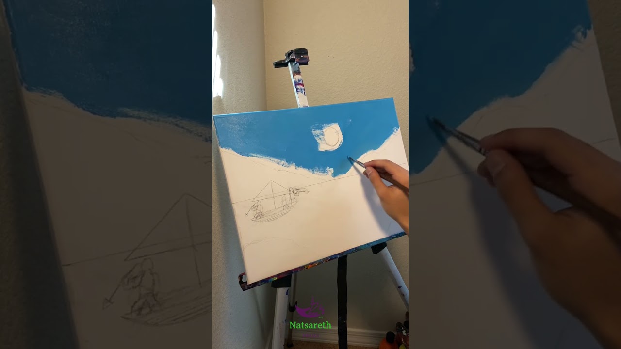 Full-Process [Narrated Version] “Sailing Into Paradise” Acrylic Painting By Natsareth Studios.