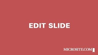 Microsite.com Digital Sales Rep Website Tutorial: Slider Edit Slide