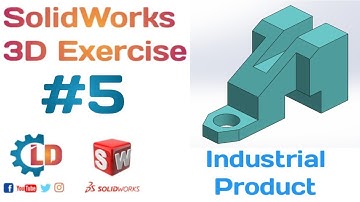 SolidWorks 3D Exercise #5,SOLIDWORKSBEGINNER 2021,#SolidworksModel#mechanicaldesign#industrialdesign