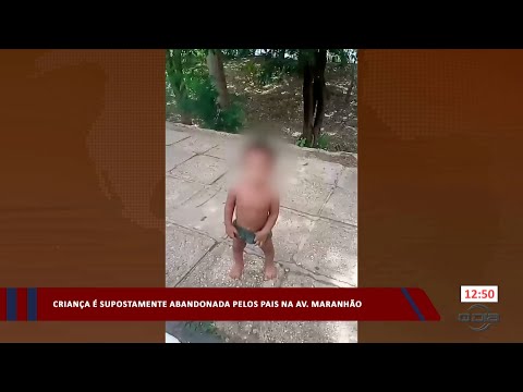 Criança é supostamente abandonada pelos pais na Avenida Maranhão 24 01 2024