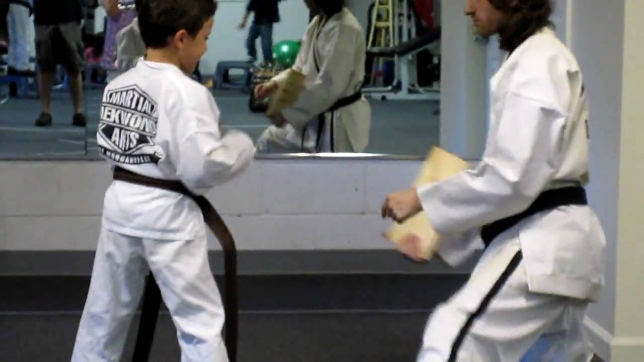 Roman (7yrs) Karate Chops a Wooden Board YouTube