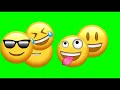 Moving emoji green screen effect