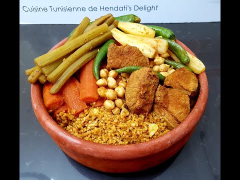 برغل-مفوّروصفة-تونسيّة-blé-concassé-cuit-à-la-vapeur-recette-tunisienne