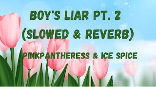 PinkPantheress, Ice Spice - Boy’s a liar Pt. 2 - Slowed & Reverb (Lyrics Video)