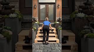 Turning Old Pallets Into Luxury Entrance Steps! 🪵✨ #shorts